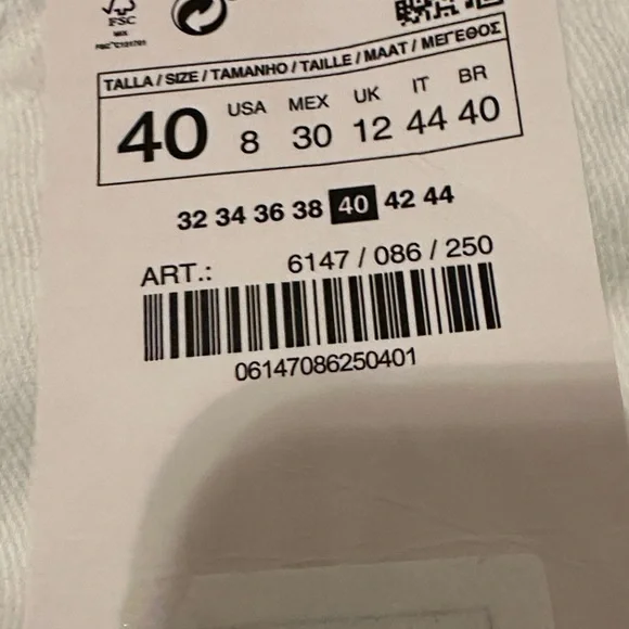 Zara White size 8 Women Jeans - Picture 5 of 11